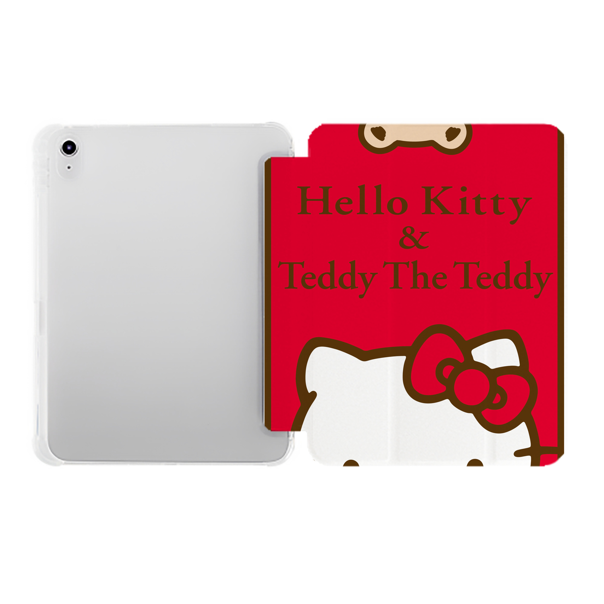 （画像用） Hello Kitty ハローキティ IPad ケース ペン収納付き 三つ折りスタンド PUレザー×シリコン 対応機種9.5/10.5/10.9インチ
